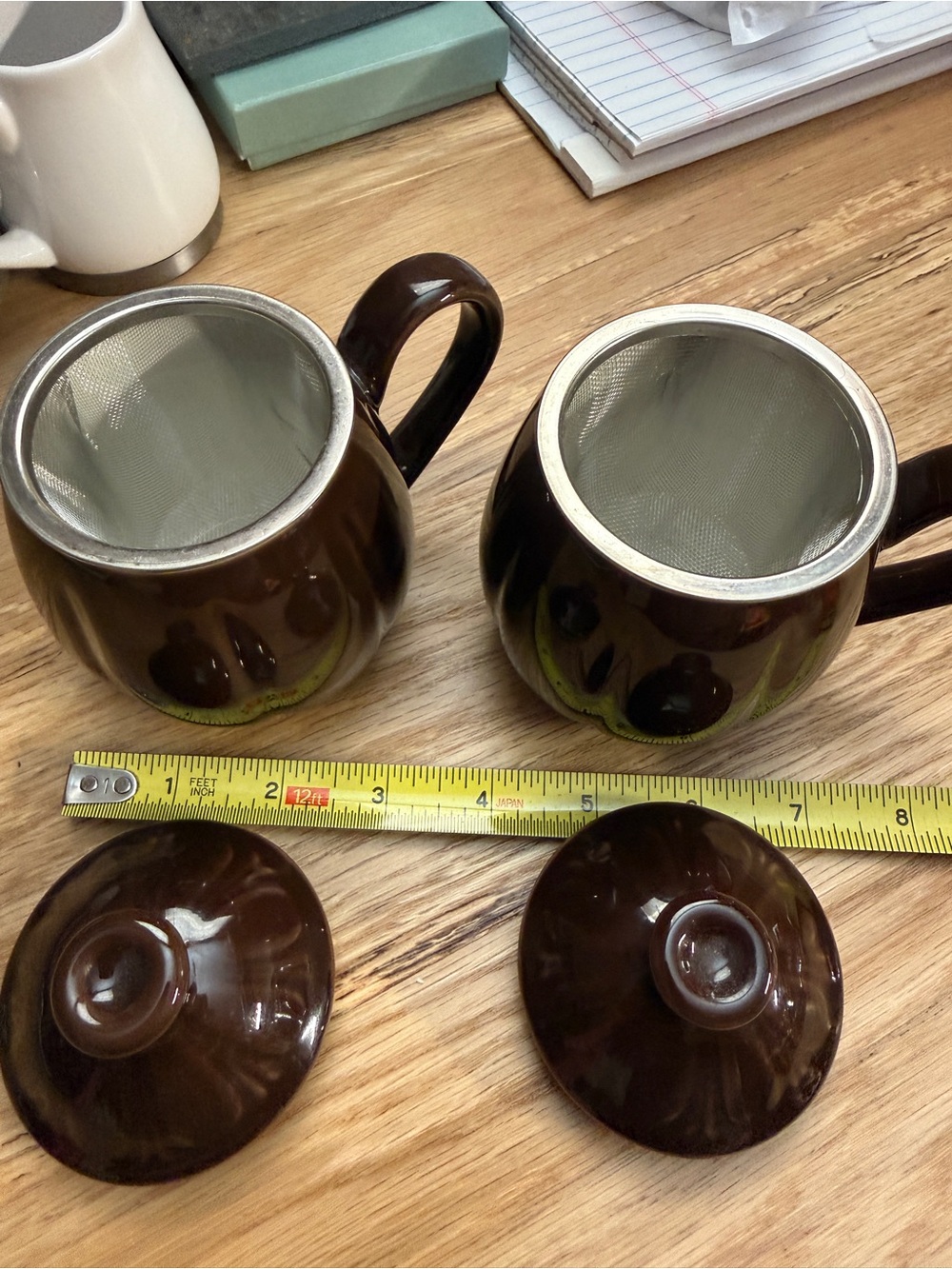 Teavana Tea Cups with lid and filters Honey Pot - Brown - Picture 2 of 5